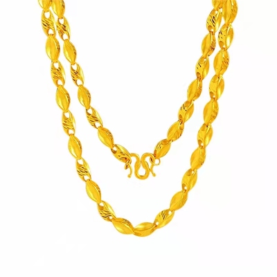 创缘镀黄金霸气老板夸张款项链