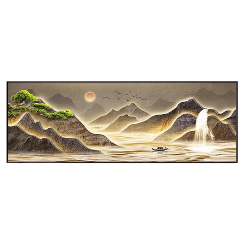 2026新款流水生财钻石画国画山水风景客厅砖石画十字绣千里江山图