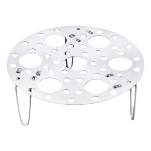 不锈钢蒸架家用多功能加厚蒸屉蒸格圆形可折叠高脚厨房蒸盘隔热架