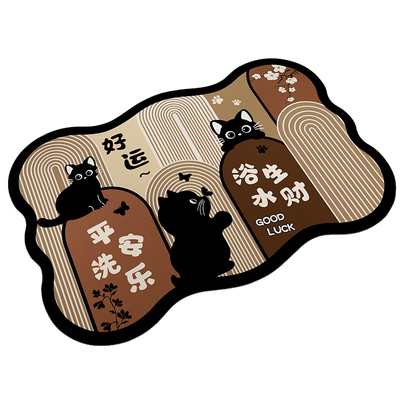 卡通复古浴室地垫吸水卫生间地毯