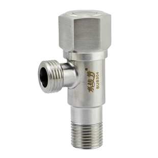 304不锈钢角阀 三角阀 三通八字阀全铜冷热加厚加长热水器开关阀