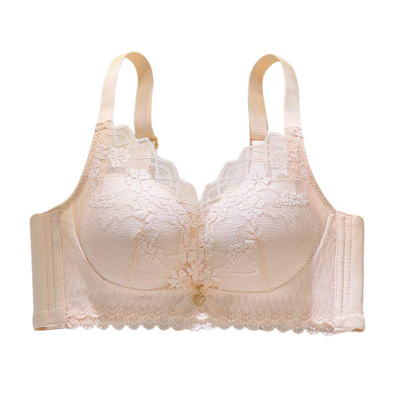 内衣女小胸聚拢收副乳防下垂中厚提拉性感蕾丝调整型无钢圈文胸罩