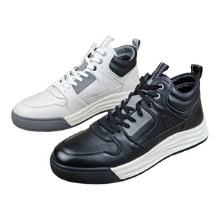 品牌撤柜正品断码男鞋真皮透气高帮鞋圆头系带时尚休闲鞋牛皮单鞋