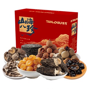 棠秀 山海八珍干货礼盒鹿茸菇羊肚菌荔枝龙眼干年货节礼送长辈
