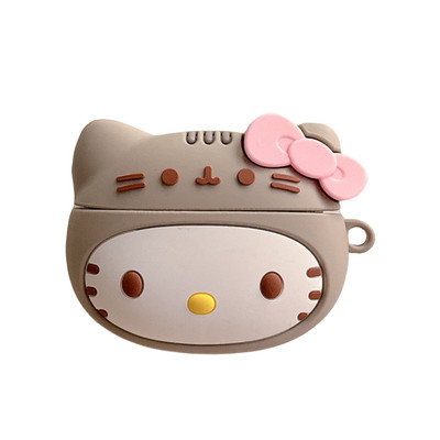 卡通胖吉猫Kitty苹果硅胶耳机套