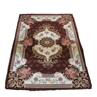 美式复古花卉地毯客厅防滑入户门垫混纺提花地垫家用进门地垫机洗