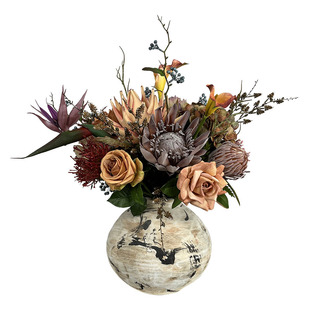 帝王花假花仿真花摆设高端仿生花束高级感客厅摆花装饰花摆件绢花