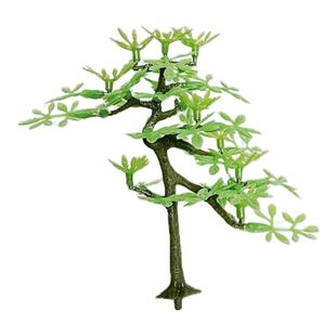 高4-12cm小叶树盆景假山吸水石摆件鱼缸造景装饰增添美景塑料小树
