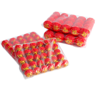 春节红色小灯笼挂饰盆景发财树金钱树蝴蝶兰花卉绿植吊挂件装饰品