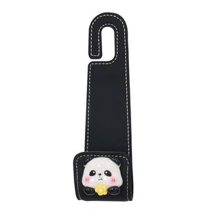 汽车内创意皮革座椅后靠背挂钩车载后排座椅多功能熊猫收纳挂勾