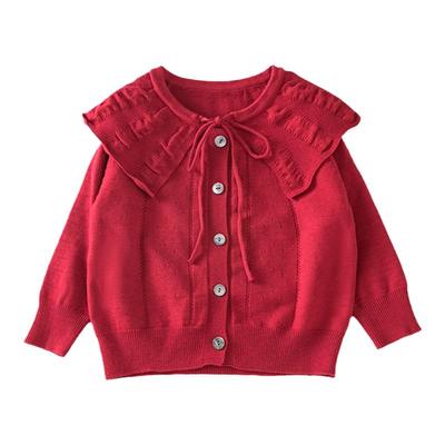法国tutu裙秋冬款儿童洋气红色圣诞毛衣开衫宝宝蓬蓬兔兔裙两件套