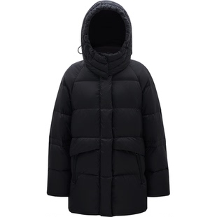 LINCCHIC金羽杰2023秋冬新品连帽中长款面包服羽绒服女Y23802221