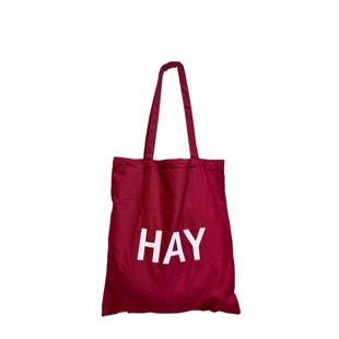 hay酒红色帆布托特包通勤慵懒风高级感百搭大容量单肩手提布袋子