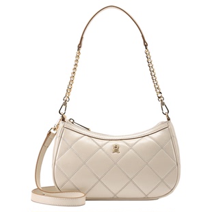 梦特娇女包2025新款小众设计菱格羊皮洋气通勤链条单肩斜挎腋下包