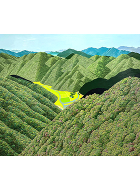 【一口价】KIMMulgil新中式禅意现代简约青山丘陵装饰挂复刻版画