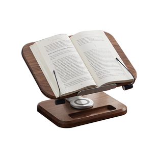 黑胡桃木实木阅读架读书架学生看书神器可升降旋转ipad笔记本支架