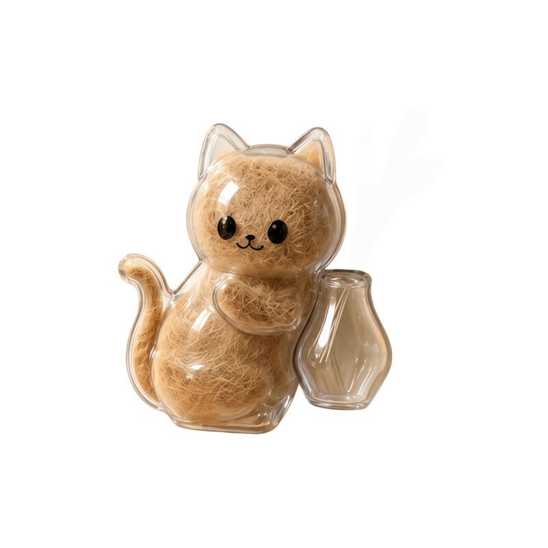磁吸透明猫咪毛发胡子冰箱贴