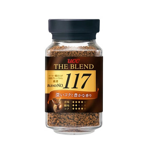 UCC悠诗诗117冻干速溶咖啡粉90g 无蔗糖美式冻干黑咖啡