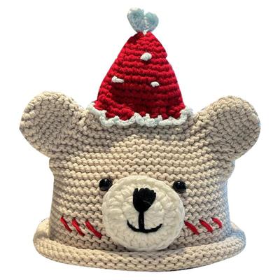 秋冬季可爱害羞小熊毛线帽