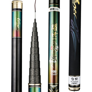 领航艾蒂欧神话方天画戟传统超轻19调超硬长手杆12米13米打窝炮竿