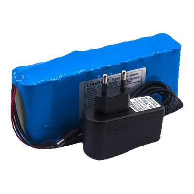 12V锂电池18650可充电DC11.1V 12.6V大容量12000mAh灯户外钓鱼LED