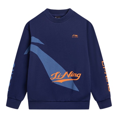 李宁儿童加绒卫衣男款2025新款