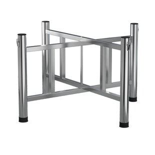 不锈钢圆桌加厚折叠支架桌腿大桌架桌脚架子活动方桌实木餐桌脚