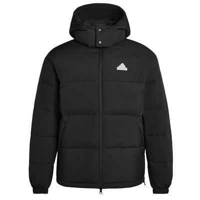 阿迪达斯连帽短款保暖羽绒服加厚