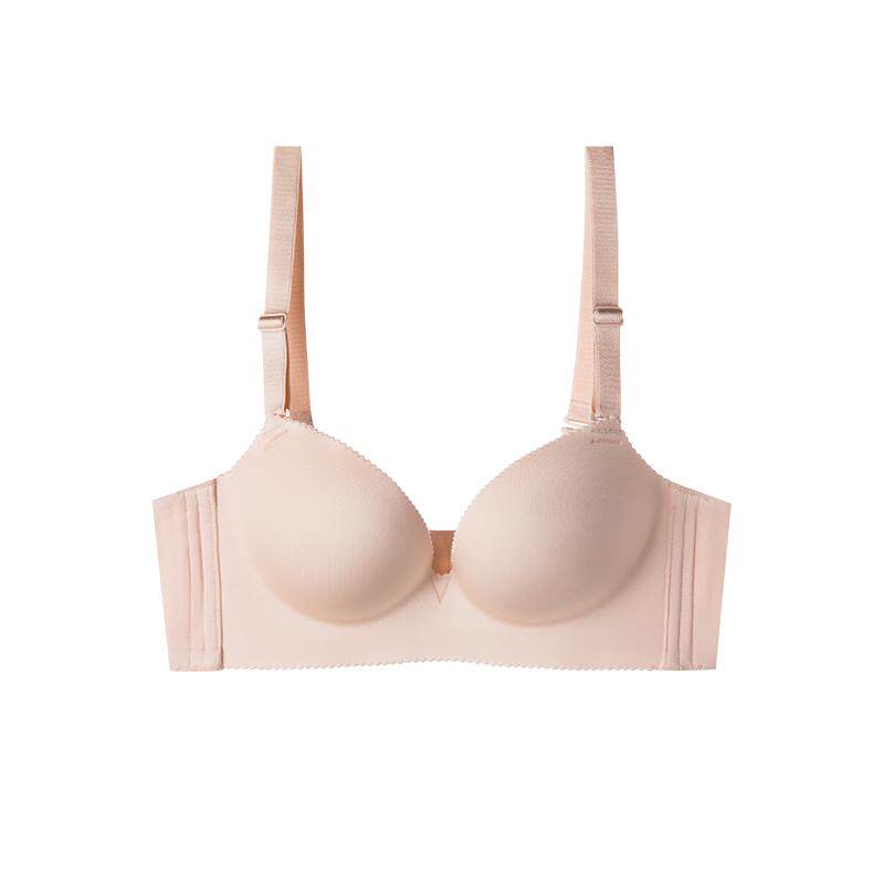 林夕梦梦之恋内衣女聚拢小胸薄款无钢圈收副乳无痕一片式美背文胸