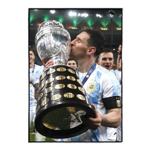 梅西装饰画 C罗海报挂画利物浦欧冠英超曼联皇马壁画巴塞卧室挂墙