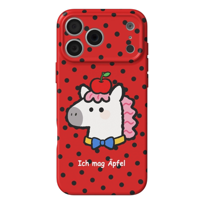 波点红色小马适用iPhone17ProMax软壳马年新年喜庆苹果16pro华为mate80p精孔磨砂小米17P可爱14plus全包P80