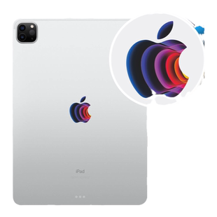 艺贴进口铸造级带导气槽 春季发布会 适用苹果平板iPad Air/Pro全系logo贴纸保护装饰防水不留胶贴 一份2枚装