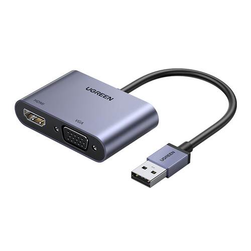绿联usb转hdmi转换器vga接头type-c电脑显示器高清线连电视投影仪