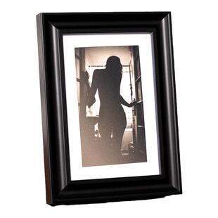 黑色中古相框摆台高级感6 7 8寸照片定制diy实木画框空框装裱挂墙