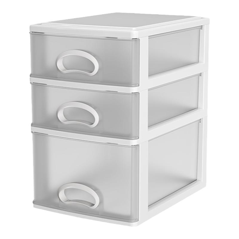 化妆品收纳盒防尘桌面抽屉式洗漱台加高储物柜梳妆台护肤品置物架