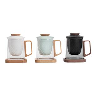 南山先生灵龙玻璃杯茶水分离杯家用简约泡茶杯子高级感轻奢喝茶杯