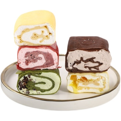 毛巾卷千层蛋糕网红爆浆提拉米苏