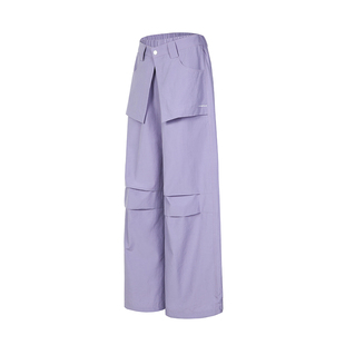 annerun工装裤女款2025新款夏季宽松显瘦户外登山裤运动休闲裤子