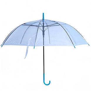 透明雨伞批发简约ins网红小清新高颜值学生一次性长柄透明广告伞