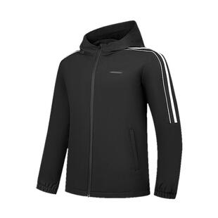 乔丹梭织厚外套男生常规连帽2026春季新款商场同款防泼水抗静电