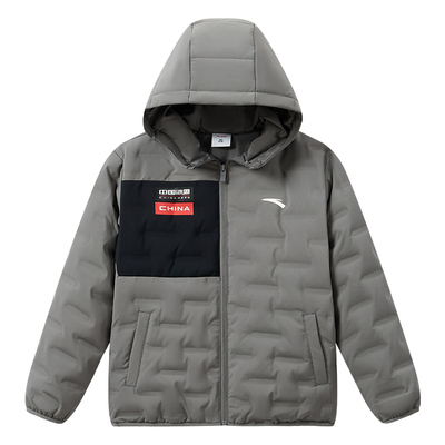 安踏儿童男童轻薄羽绒服2026冬季新款舒适保暖中大童连帽羽绒外套