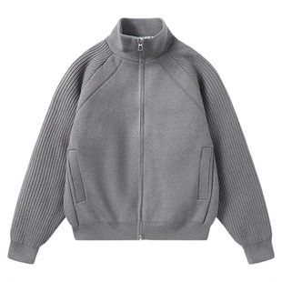 万有引力博物馆 针织面料立领羽绒服女款冬季保暖90白鸭绒外套