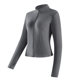 361加绒瑜伽服女2026冬季新款长袖加厚外套保暖健身上衣运动夹克