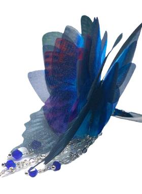 7厘米立体薄纱立体蝴蝶开口戒指