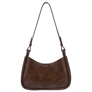 热风女士包包2025年秋季新款擦色单肩腋下包美拉德复古手提单肩包