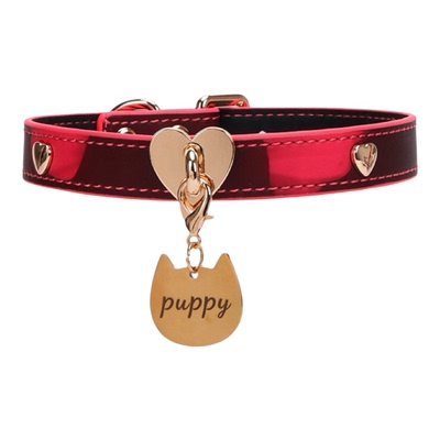 温感变色小众皮革铃铛项圈