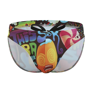 泳裤男款防尴尬速干性感游泳裤时尚个性沙滩裤男印花泳裤男三角