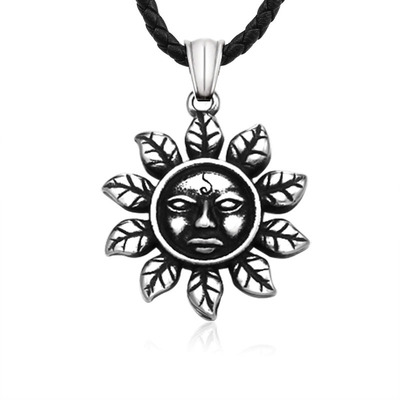 维京吊坠钛钢骷髅头羽毛老鹰饰品