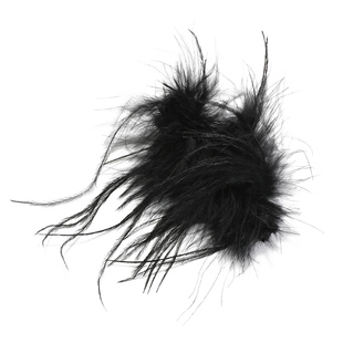 黑色羽毛发夹侧边夹发卡纯欲风发饰鸵鸟毛毛头饰毛绒夹子显发量多