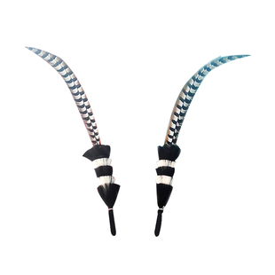 2023春晚群青舞蹈道具羽毛翎毛表演舞台头饰俏翎毛戏曲翎子